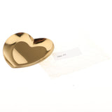 Maxbell Metal Heart-Shaped Jewelry Holder Storage Trays Dish Plate Platter Golden