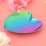 Maxbell Metal Heart-Shaped Jewelry Holder Storage Trays Dish Plate Platter Colorful