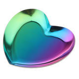 Maxbell Metal Heart-Shaped Jewelry Holder Storage Trays Dish Plate Platter Colorful