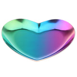 Maxbell Metal Heart-Shaped Jewelry Holder Storage Trays Dish Plate Platter Colorful