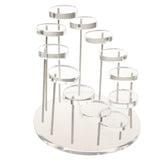 Maxbell Acrylic Jewelry Ring Stand Display Organizer Holder Turnable Tray Clear