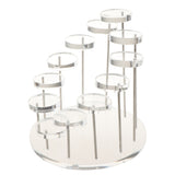 Maxbell Acrylic Jewelry Ring Stand Display Organizer Holder Turnable Tray Clear