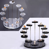 Maxbell Acrylic Jewelry Ring Stand Display Organizer Holder Turnable Tray Clear