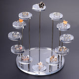 Maxbell Acrylic Jewelry Ring Stand Display Organizer Holder Turnable Tray Clear