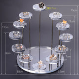 Maxbell Acrylic Jewelry Ring Stand Display Organizer Holder Turnable Tray Clear