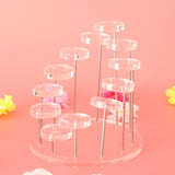 Maxbell Acrylic Jewelry Ring Stand Display Organizer Holder Turnable Tray Clear