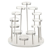 Maxbell Acrylic Jewelry Ring Stand Display Organizer Holder Turnable Tray Clear