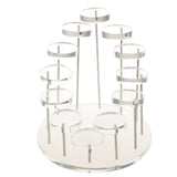 Maxbell Acrylic Jewelry Ring Stand Display Organizer Holder Turnable Tray Clear