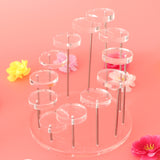 Maxbell Acrylic Jewelry Ring Stand Display Organizer Holder Turnable Tray Clear