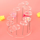 Maxbell Acrylic Jewelry Ring Stand Display Organizer Holder Turnable Tray Clear