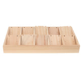 Maxbell Solid Wood 10 Slot Box for Earrings Necklace Display Organizer Showcase