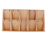 Maxbell Solid Wood 10 Slot Box for Earrings Necklace Display Organizer Showcase