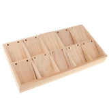 Maxbell Solid Wood 10 Slot Box for Earrings Necklace Display Organizer Showcase