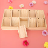 Maxbell Solid Wood 10 Slot Box for Earrings Necklace Display Organizer Showcase