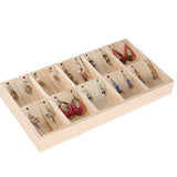 Maxbell Solid Wood 10 Slot Box for Earrings Necklace Display Organizer Showcase