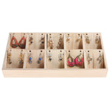 Maxbell Solid Wood 10 Slot Box for Earrings Necklace Display Organizer Showcase