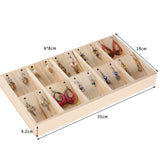Maxbell Solid Wood 10 Slot Box for Earrings Necklace Display Organizer Showcase