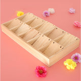 Maxbell Solid Wood 10 Slot Box for Earrings Necklace Display Organizer Showcase
