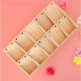 Maxbell Solid Wood 10 Slot Box for Earrings Necklace Display Organizer Showcase