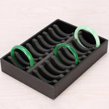 Maxbell Bangle Bracelet Trays with 20 Slot Inserts for Jewelry Display Holder Black