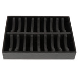 Maxbell Bangle Bracelet Trays with 20 Slot Inserts for Jewelry Display Holder Black