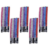 Maxbell 20 Pieces Rhinestone Decorative Pins Barrettes Updo Hair Clip Colorful