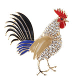 Maxbell Lovely Crystal Cock Rooster Brooch Christmas Birthday Jewelry Collar Pin