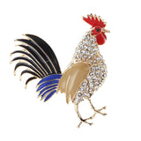 Maxbell Lovely Crystal Cock Rooster Brooch Christmas Birthday Jewelry Collar Pin