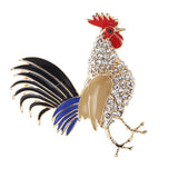 Maxbell Lovely Crystal Cock Rooster Brooch Christmas Birthday Jewelry Collar Pin