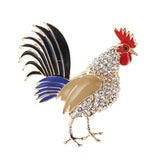 Maxbell Lovely Crystal Cock Rooster Brooch Christmas Birthday Jewelry Collar Pin