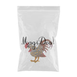 Maxbell Cute Rhinestone Cock Rooster Animal Brooch Pins Christmas Kids Gift Coffee
