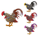 Maxbell Cute Rhinestone Cock Rooster Animal Brooch Pins Christmas Kids Gift Coffee