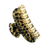 Women Leopard Large Hair Claw Grip Clips Pin Hair Clamps Clasp Makeup Tools Dark Leopard S