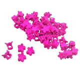 Maxbell 50pcs Mini Claw Styles Baby Kids Girls HairPin Hair Clip Jewelry Rose Red