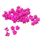 Maxbell 50pcs Mini Claw Styles Baby Kids Girls HairPin Hair Clip Jewelry Rose Red