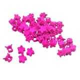 Maxbell 50pcs Mini Claw Styles Baby Kids Girls HairPin Hair Clip Jewelry Rose Red