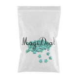 Maxbell 50pcs Floral Mini Hair Claw Clip Hair Pin for Baby Girl Mint Green