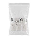 Maxbell 5 Pieces Paper Bags Jewelry Shopping Gift Wedding Handles Bags White