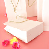 Maxbell 5 Pieces Paper Bags Jewelry Shopping Gift Wedding Handles Bags White