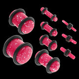 Maxbell 18 Pieces Saddle Ear Plug Stretcher Expander Tunnels with O-Rings Pink
