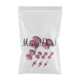 Maxbell 18 Pieces Saddle Ear Plug Stretcher Expander Tunnels with O-Rings Pink