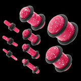 Maxbell 18 Pieces Saddle Ear Plug Stretcher Expander Tunnels with O-Rings Pink