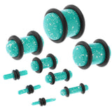 Maxbell 18 Pieces Saddle Ear Plug Stretcher Expander Tunnels with O-Rings Light Blue