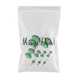 Maxbell 18 Pieces Saddle Ear Plug Stretcher Expander Tunnels with O-Rings Green