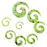 Maxbell 8x Acrylic Spiral Snail Ear Gauges Plugs Tunnels Expander Stretching Kit Green
