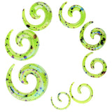 Maxbell 8x Acrylic Spiral Snail Ear Gauges Plugs Tunnels Expander Stretching Kit Green