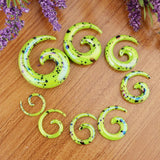 Maxbell 8x Acrylic Spiral Snail Ear Gauges Plugs Tunnels Expander Stretching Kit Green