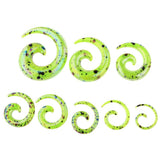 Maxbell 8x Acrylic Spiral Snail Ear Gauges Plugs Tunnels Expander Stretching Kit Green