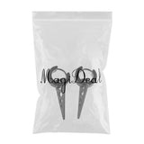 Maxbell Womens Mens Punk Style Stainless Steel Triangle Drop Dangle Earrings Black