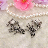 Maxbell 2 Pieces Stainless Steel Skeleton Hand Ear Plugs Tunnel Expander Gauges 12mm